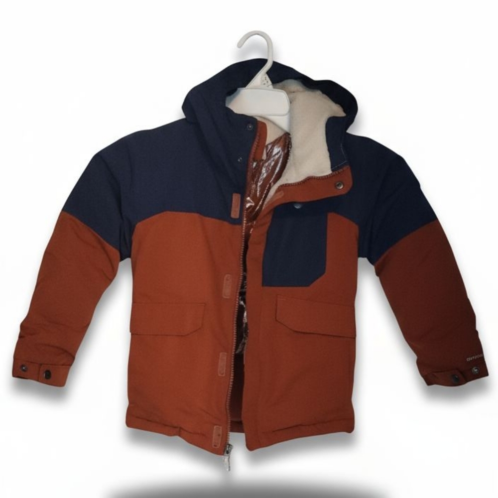 Columbia Kids Puffer Jacket - Navy and Rust